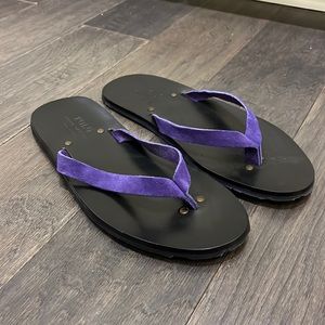 Polo Ralph Lauren Spain Paxhill Calf Suede Flip Flops Shoes new Sandals Men’s 8
